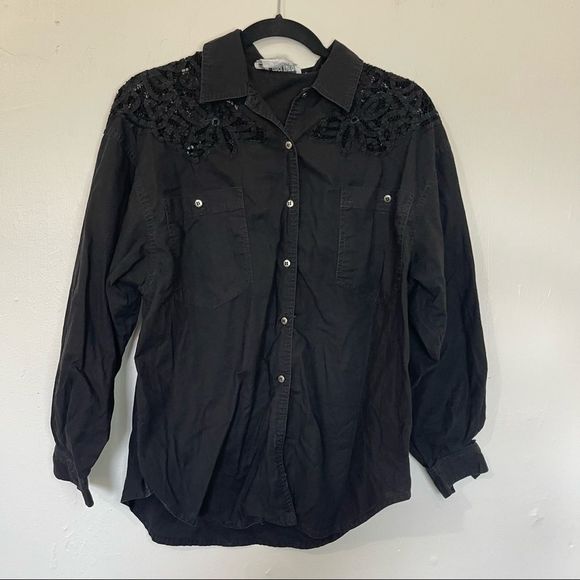 Together Tops - Vintage Black Lace Together! Long Sleeve Top